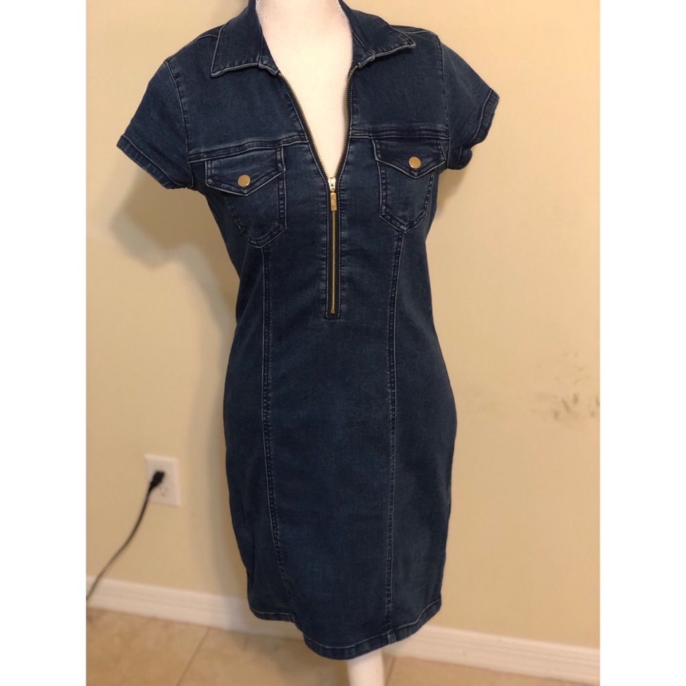 NWT guess dark wash denim dress